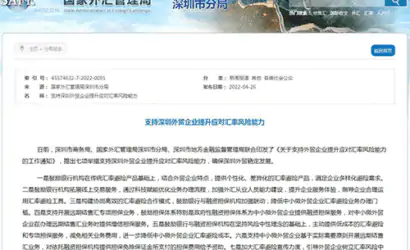 支持深圳外贸企业提升应对汇率风险能力缩略图