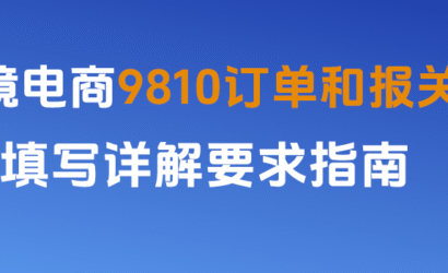 跨境电商9810订单和报关单填写详解要求指南缩略图