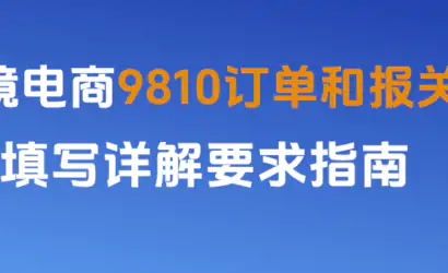 跨境电商9810订单和报关单填写详解要求指南缩略图